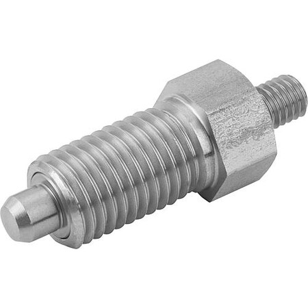 KIPP Indexing Plungers threaded pin, Style E, metric K0341.01410